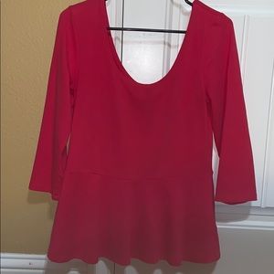 hot pink Express top with zipper size Large
